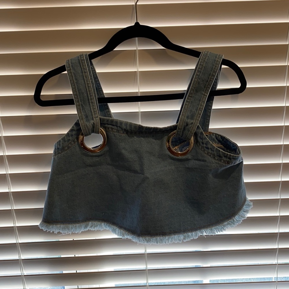 Denim crop top